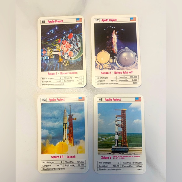 Vintage ACE Trump Card Game “Space Rockets” Full Set - Picture 9 of 13